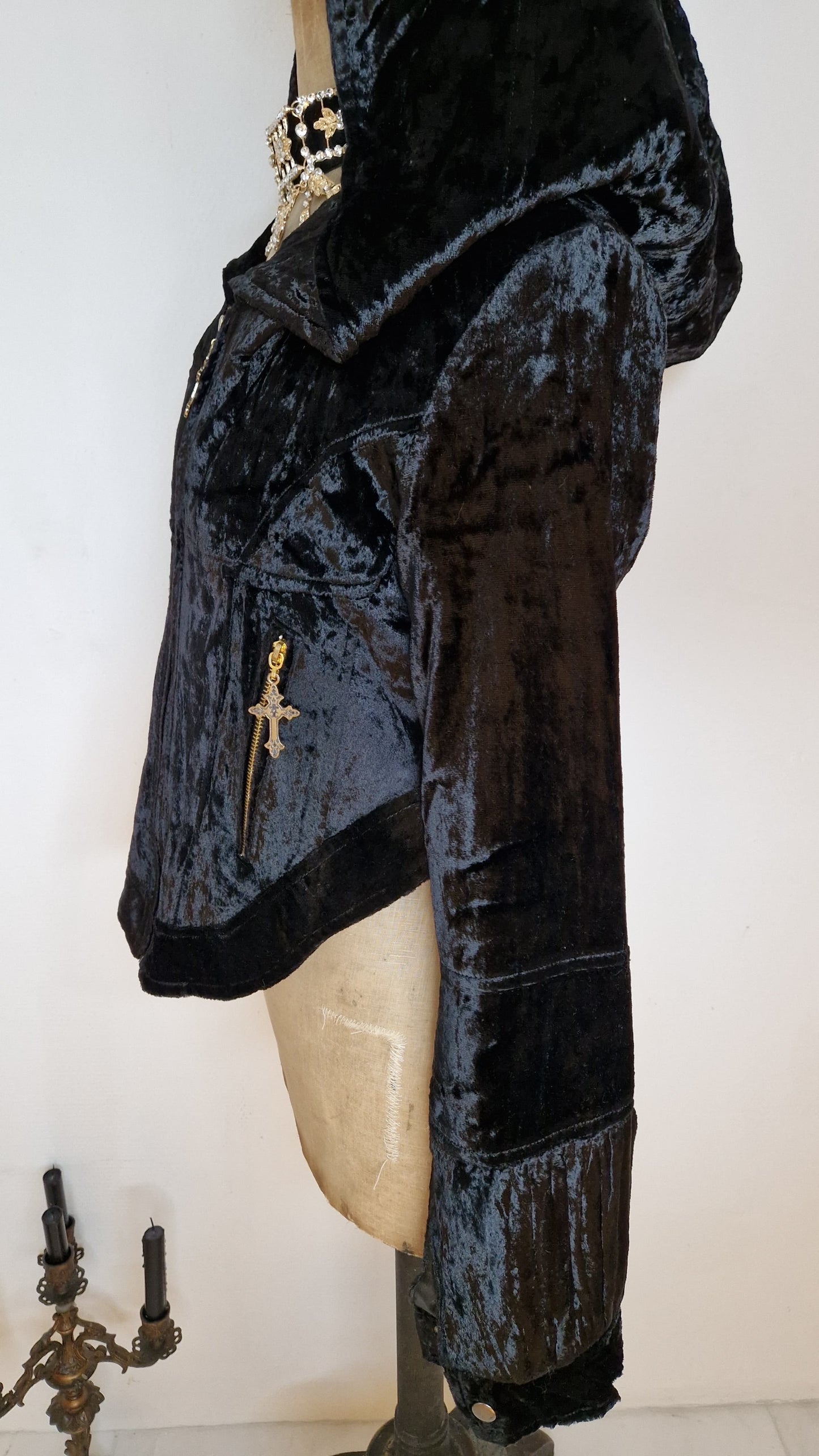 Velvet cropped jacket NYX